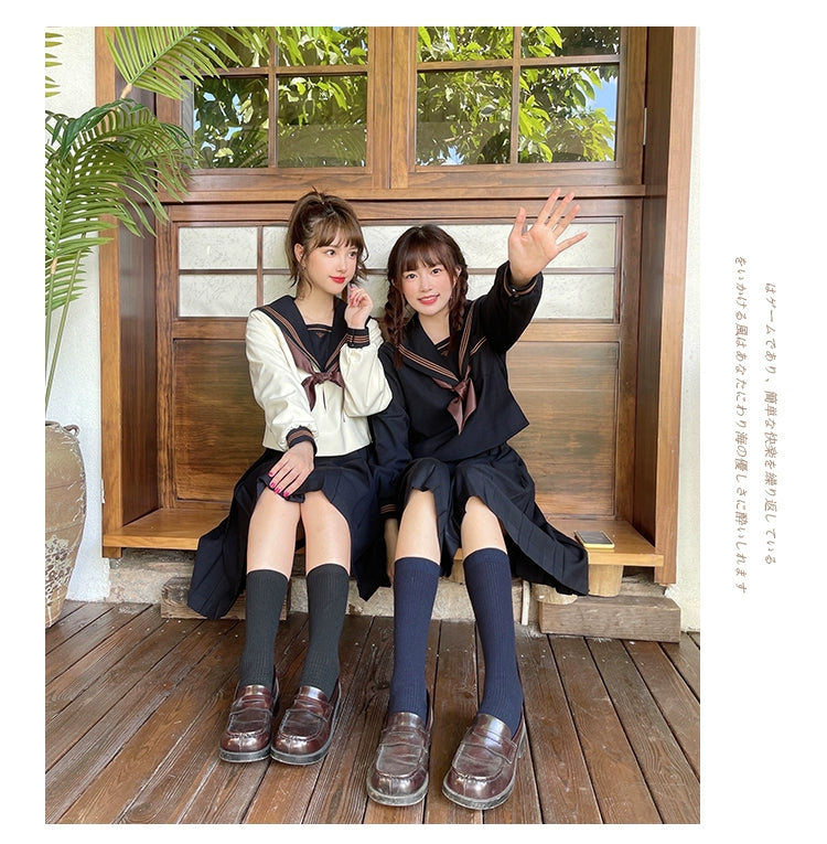 Autumn JK Uniform Sailor Top, Embroidered 43789:786016