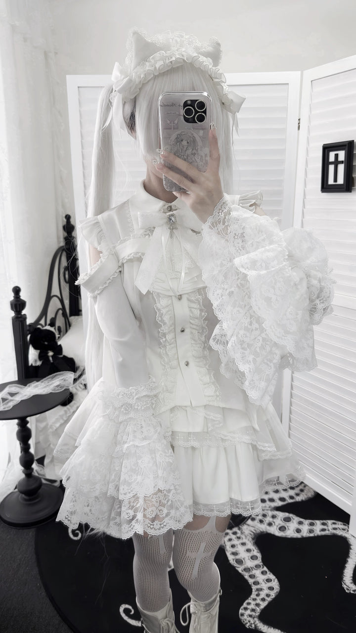 Subculture Hime Sleeve Blouse, Lace Skirt Set 45625:858409