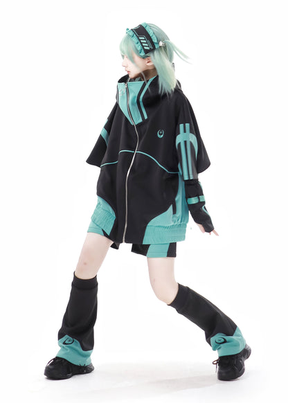 Jirai Kei Outfit Set Short Sleeve Sports Clothing Set 36794:546136
