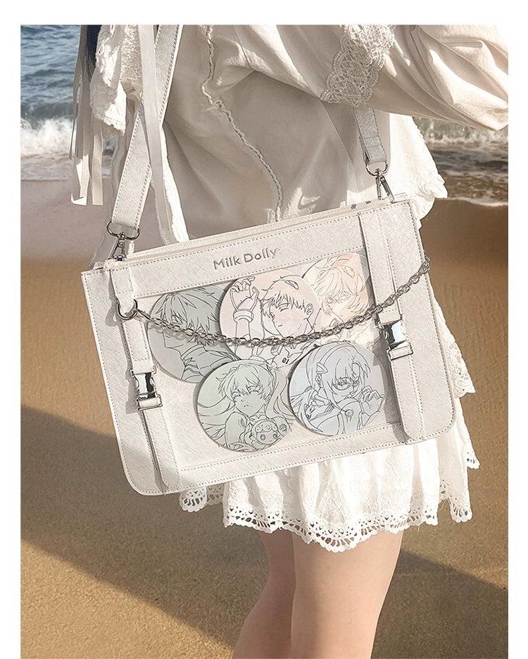Square Crossbody Itabag, Detachable Chain 43234:779465