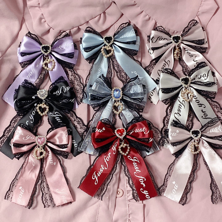 Jirai Kei Hair Clip Ryousangata Ribbon Bow Cute Hair Accessory 29322:355618 29322:355618