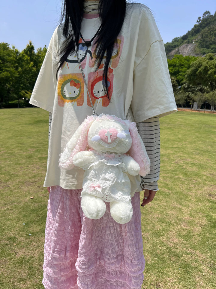 Subculture Bunny Shaped Plush Bag, Detachable Bag Straps 45763:870482