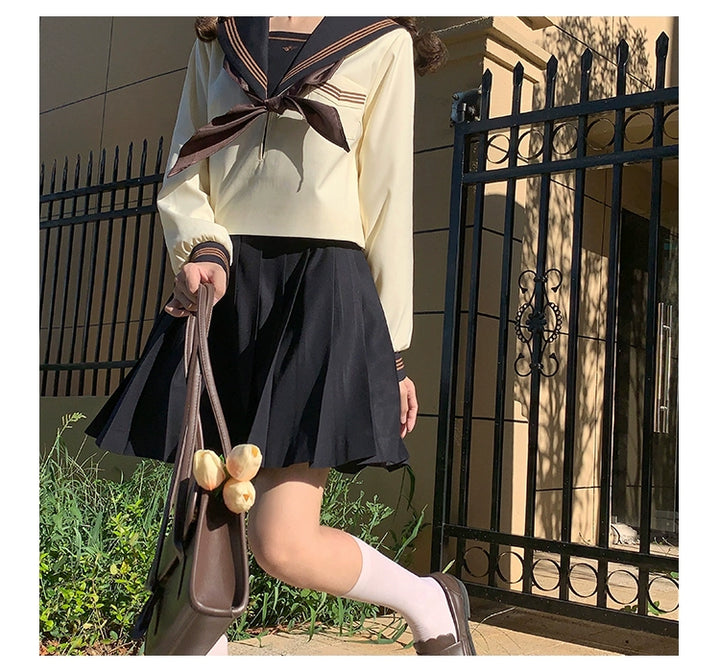 Autumn JK Uniform Sailor Top, Embroidered 43789:786020