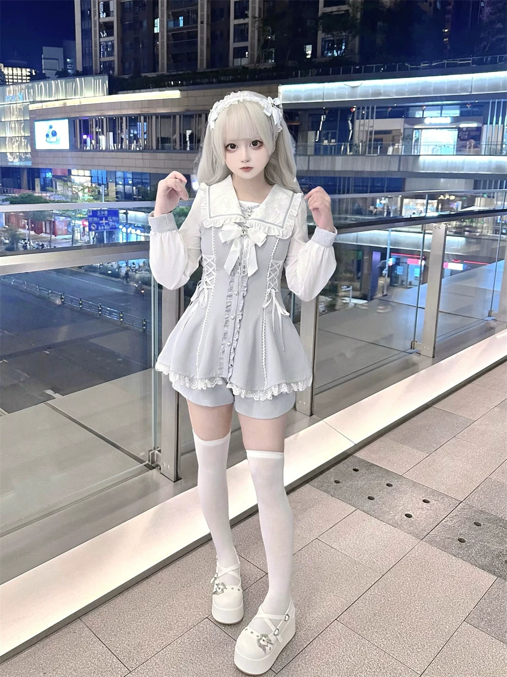 Ryousangata Long Sleeve Dress Set, Sailor Collar 45582:862390