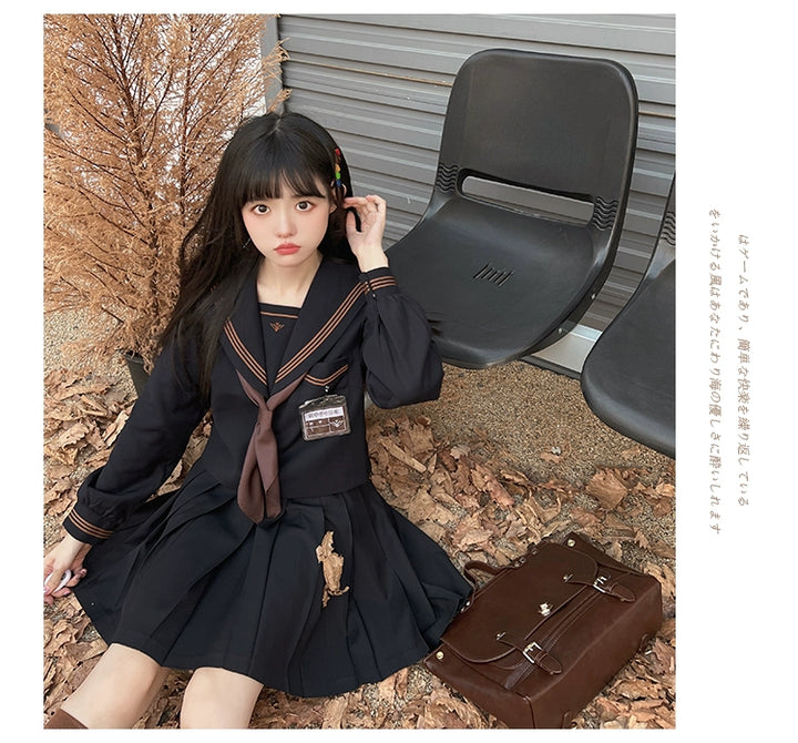 Autumn JK Uniform Sailor Top, Embroidered 43789:786027