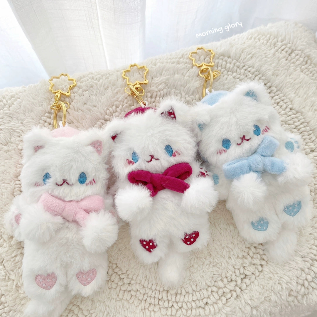 Kawaii Fashion Strawberry Kitten Keychain Plush Doll 21898:331772