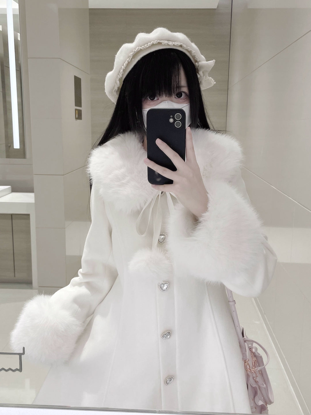 Jirai Kei Coat Long Woolen Jacket Winter Coat 39792:653710