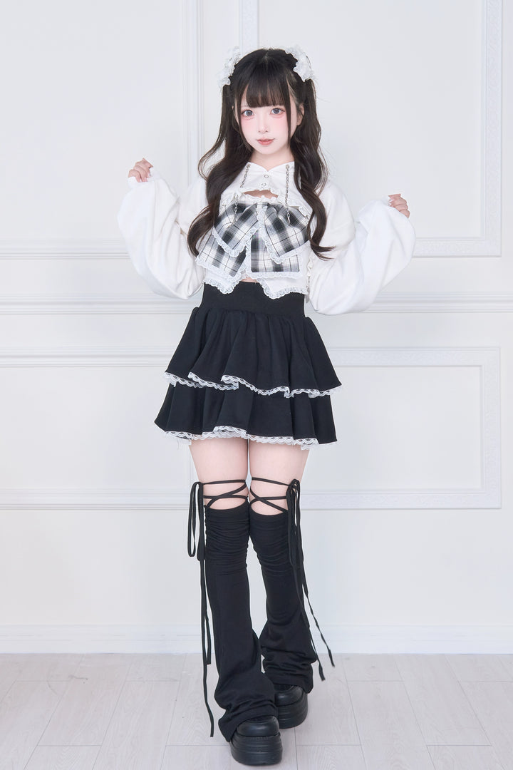 Jirai Kei Hooded Bolero, Camisole With Large Bow 44118:796665