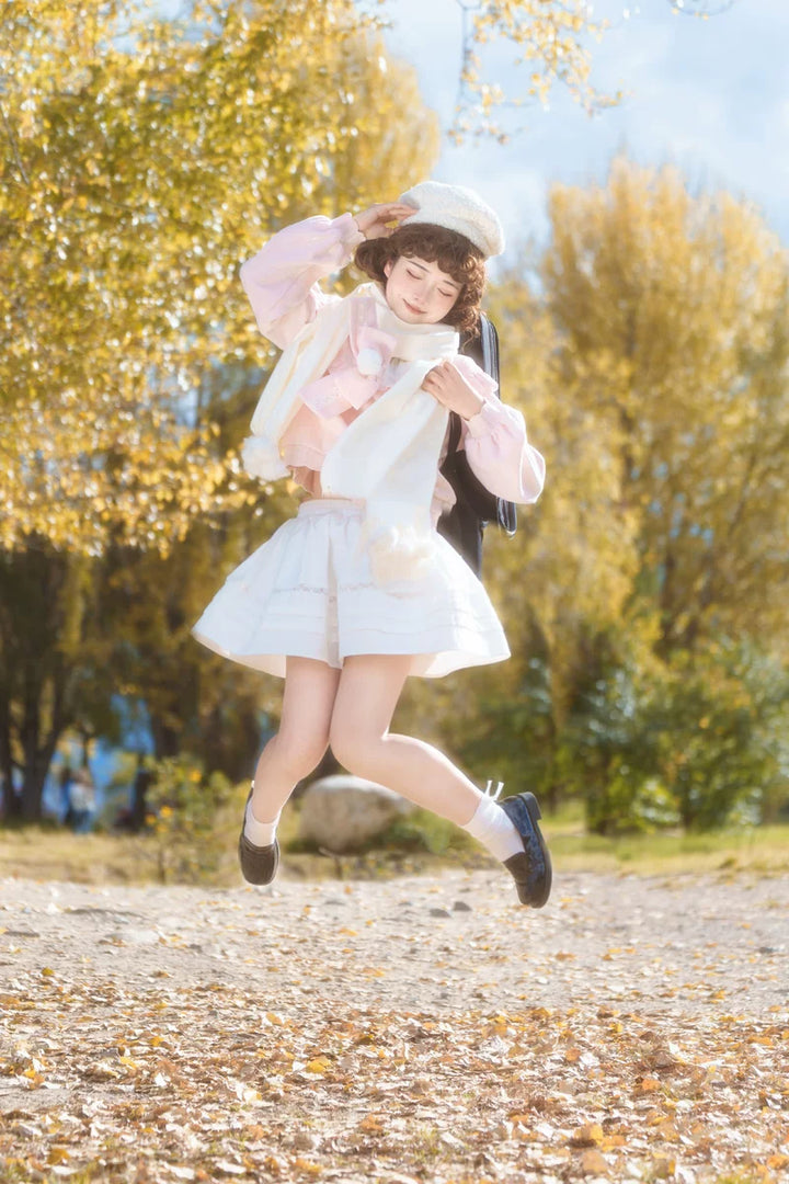 Sweet Pink Sweater Outfit, Skirt and Pants Available 44756:826892