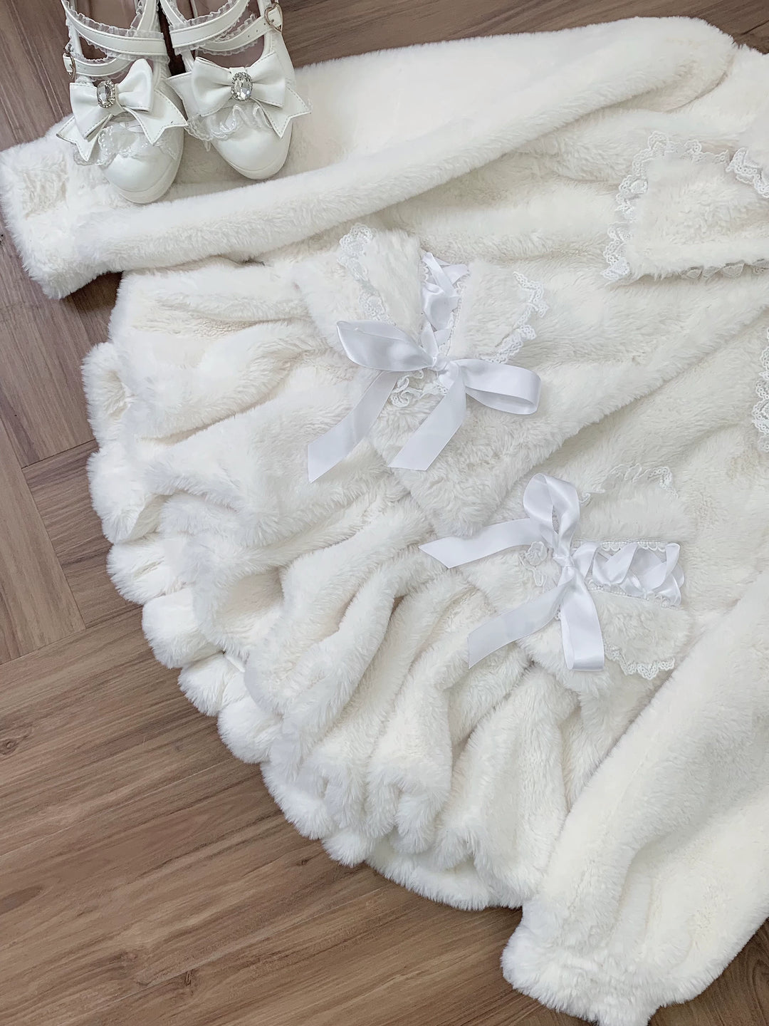 Ryousangata Winter Bunny Ear Hooded Coat Outfit 44590:814028