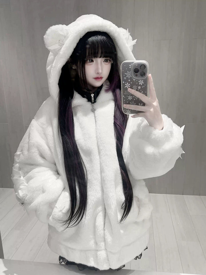 Ryousangata Style Winter Coat, Bear Ear Hood 44414:807512