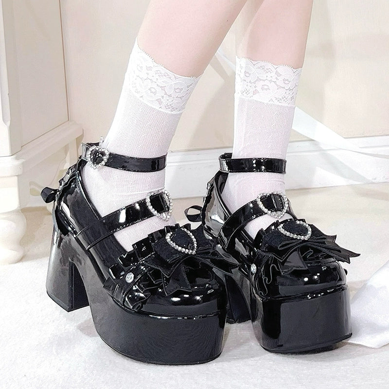 Jirai Kei Platform Shoes High Heel Shoes Multi-color Shoes (34 35 36 37 38 39 40) 40102:656560