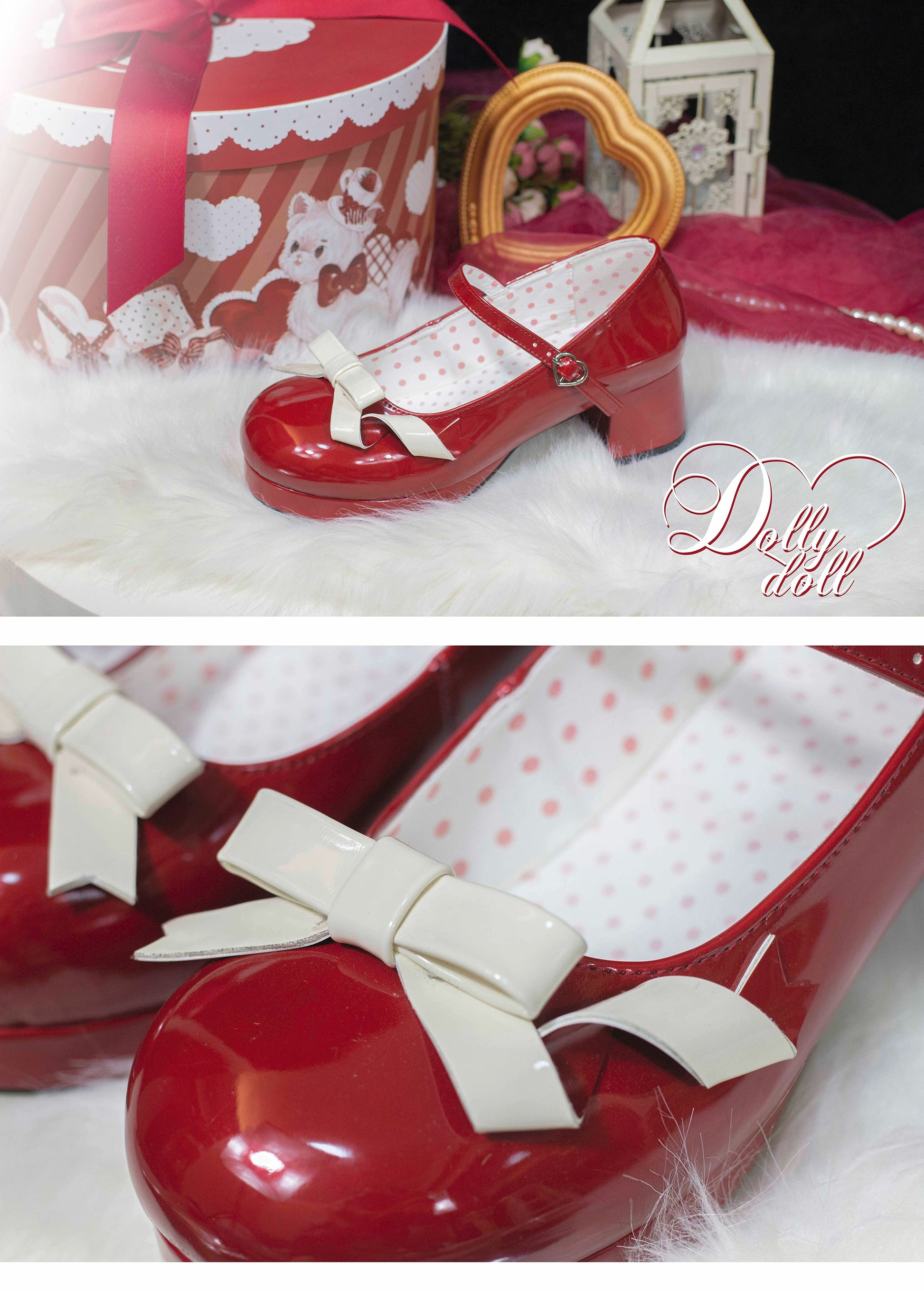 Lolita Shoes High Heels With Bowknot Shallow Mouth Shoes 37026:556852
