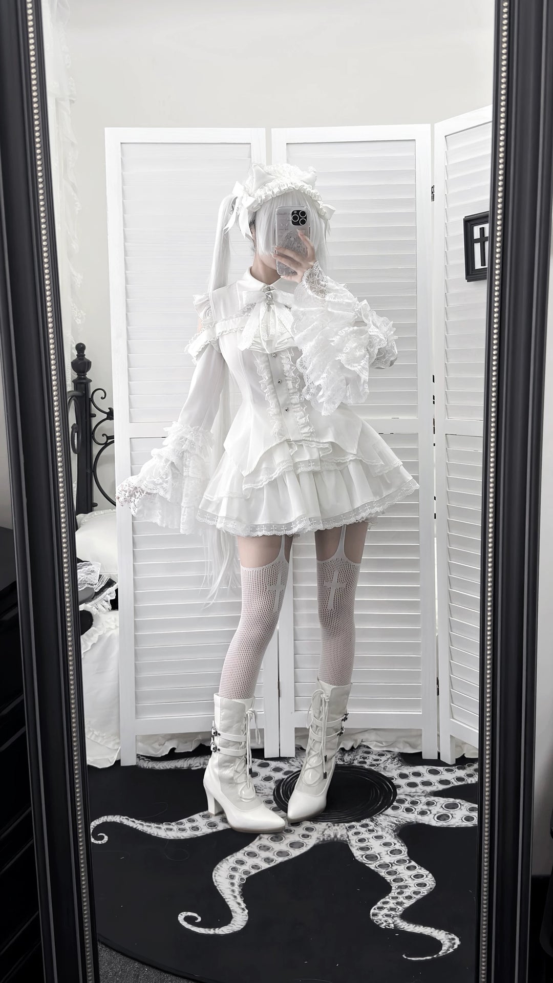 Subculture Hime Sleeve Blouse, Lace Skirt Set 45625:858371