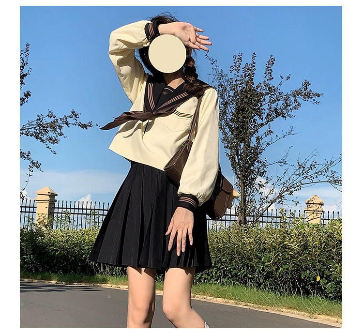 Autumn JK Uniform Sailor Top, Embroidered 43789:786023
