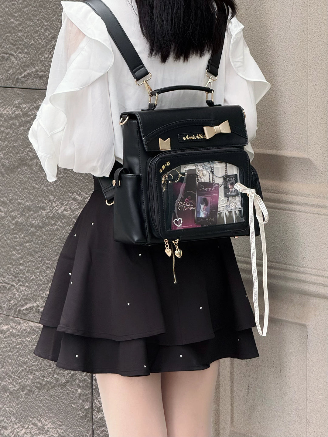 Kawaii Ita Bag with Crossbody Strap, Clear Window 45414:846803