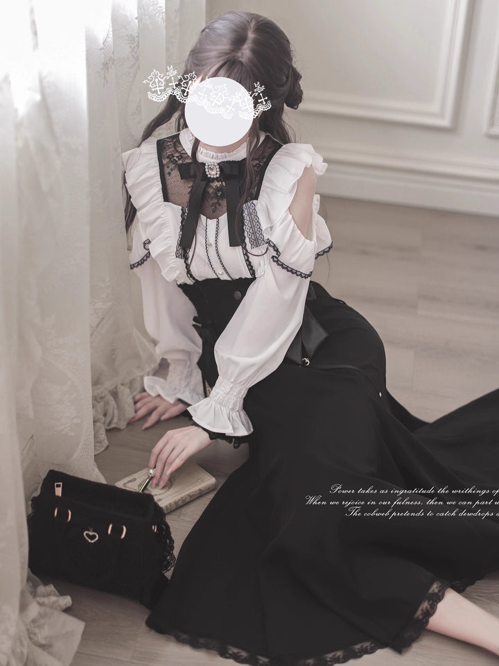 Seiso Kei Mermaid Skirt, Open-shoulder Blouse 43804:786184