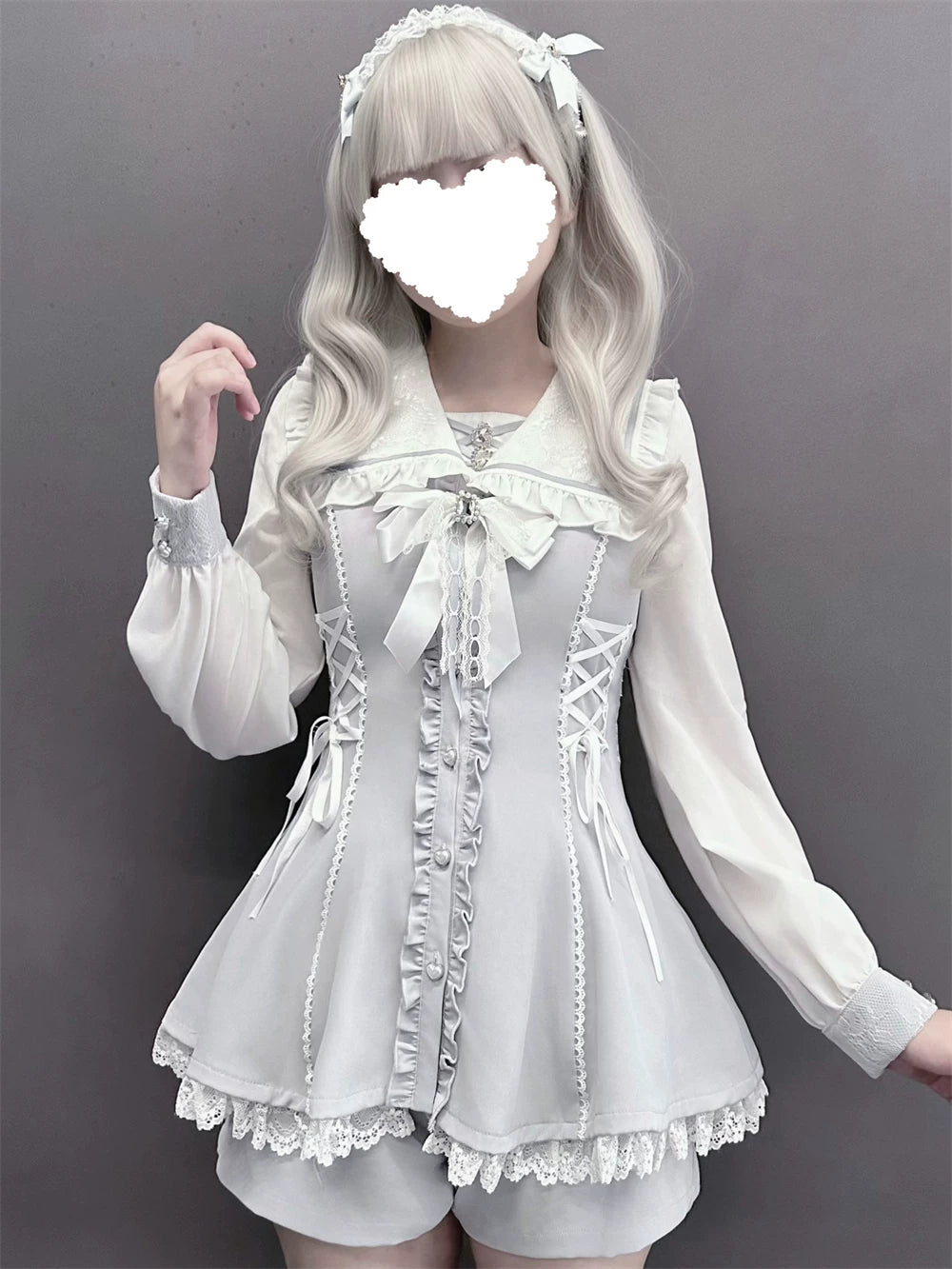 Ryousangata Long Sleeve Dress Set, Sailor Collar 45582:862399