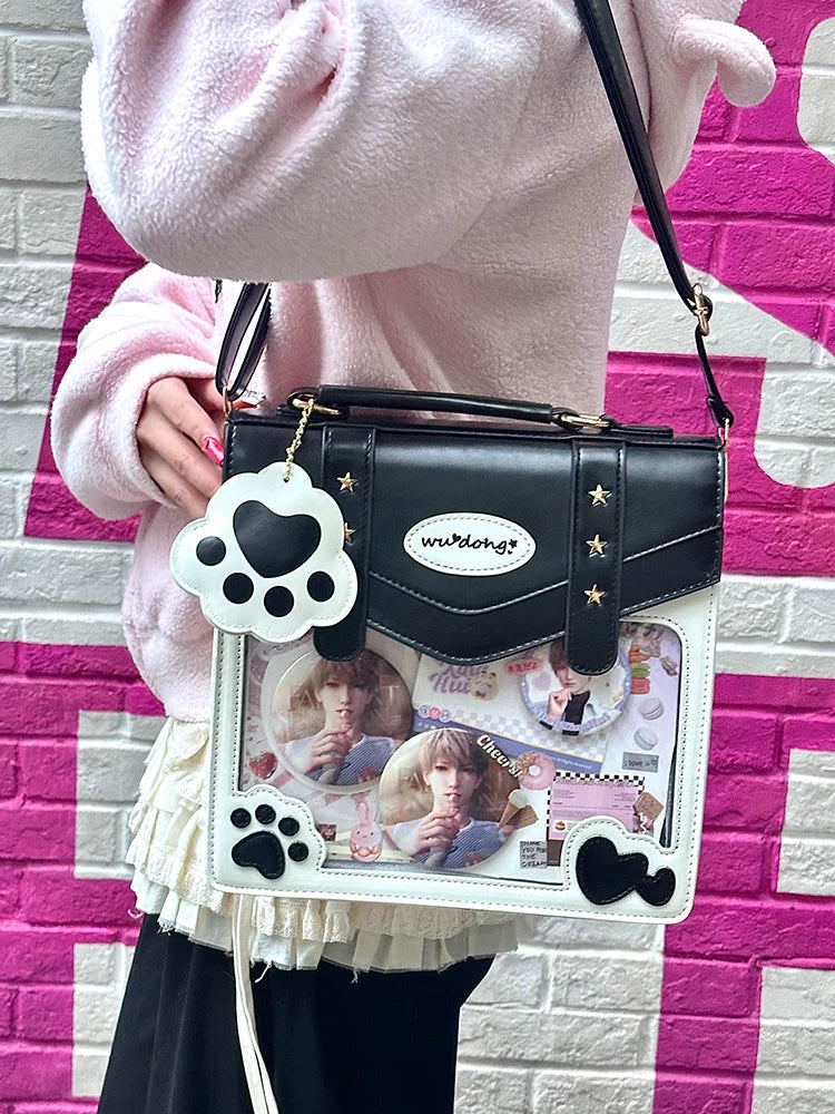 Cat Paw Ita Bag, Backpack with Clear Window 45421:848410