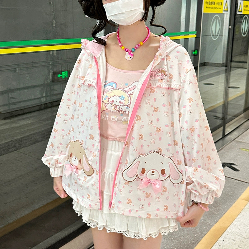 Pink Bunny Kawaii Jacket, UPF50 Sun Protection 42914:757468