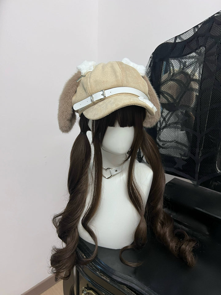 Kawaii Hat Brown Puppy Ear Hat Subculture Beret 40312:660054