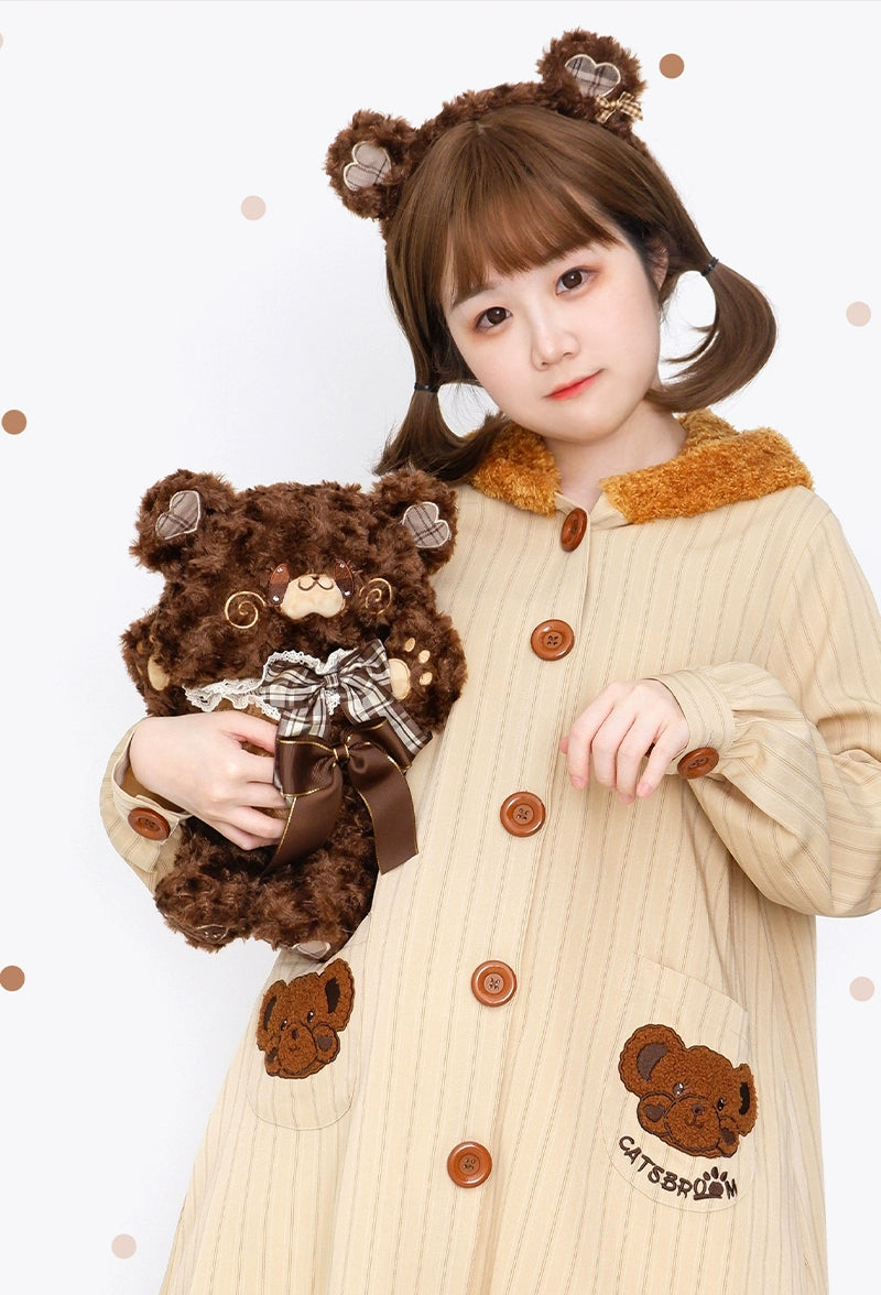 Lolita Bear Bag Lazy Bear Crossbody Bag Plush Doll JK Bag 32406:408662 32406:408662