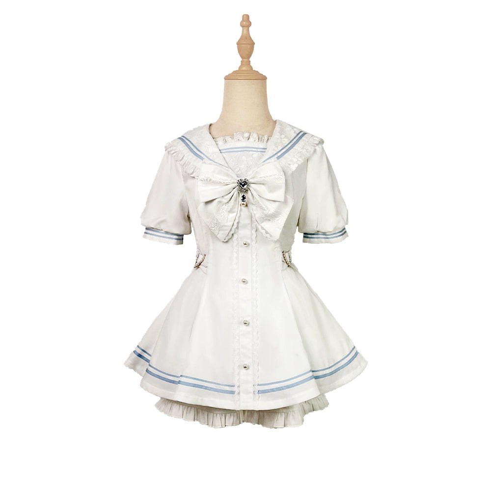 Jirai Kei Set Up Dress Short Sleeve Outfit Set Multicolor (Pre-order / 2XL L M S XL) 37458:560188