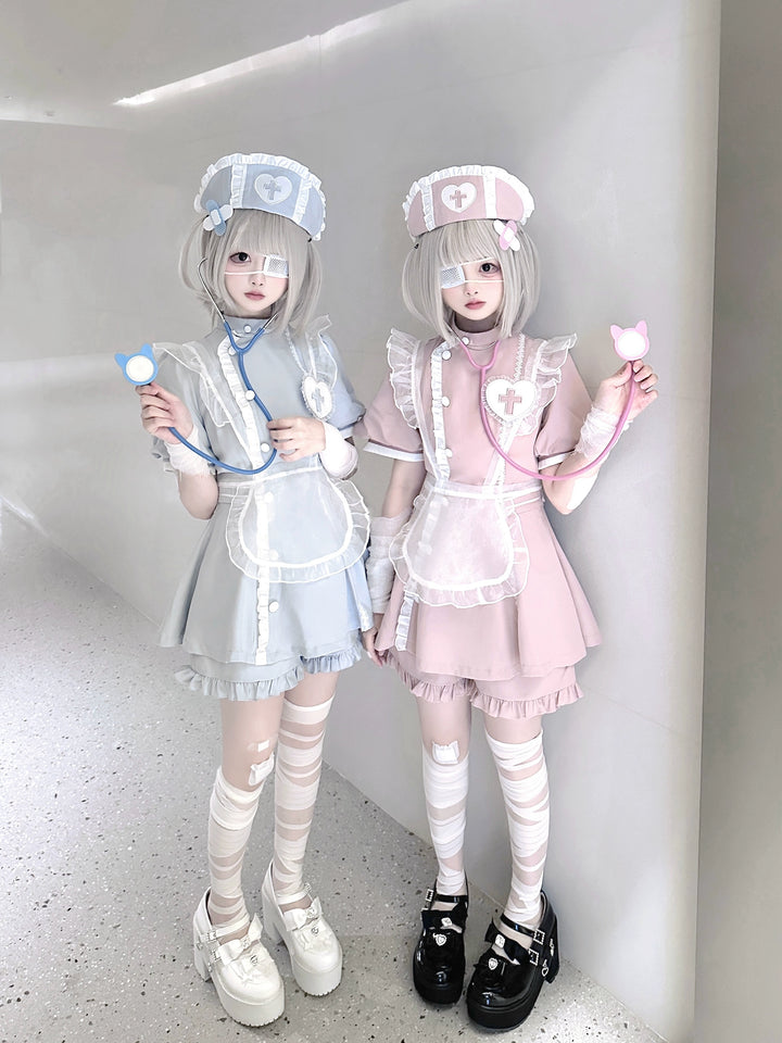 Tenshi Kaiwai Dress Set Nurse Medical Series Outfit Sets 37460:560002