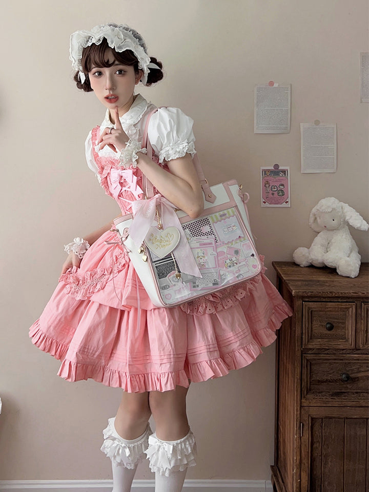 Kawaii Ribbon Itabag Large Capacity Crossbody Bag Multicolor 41746:733897