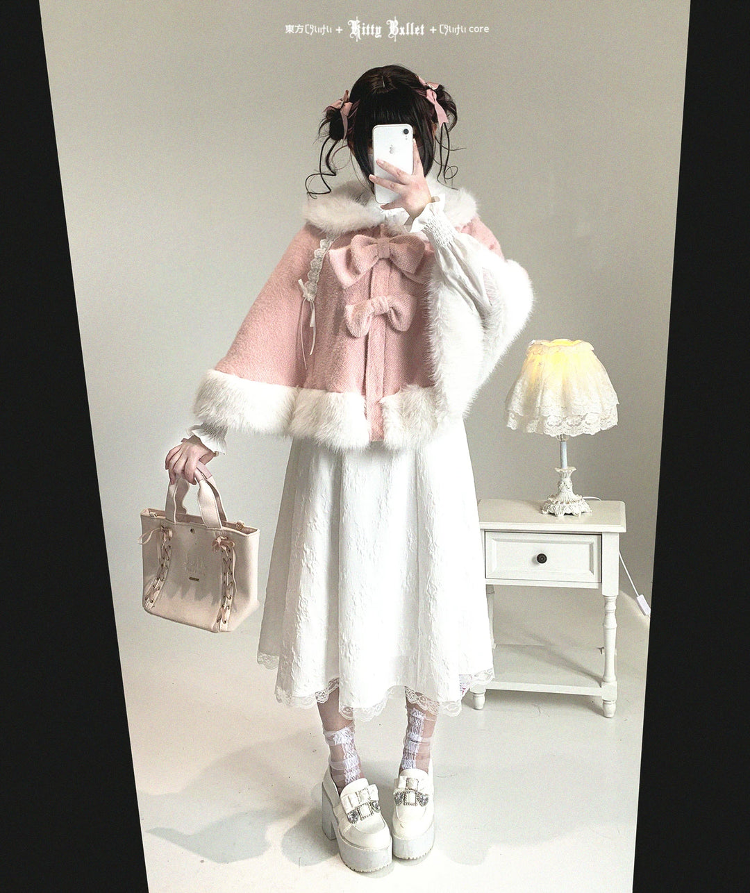 Sweet Bunny Ear Winter Cape, Polar Fleece Lining 44474:809683