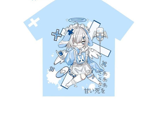 Jirai Kei Blue T-Shirt Tenshi Kaiwai (L M / Blue) 29210:343766