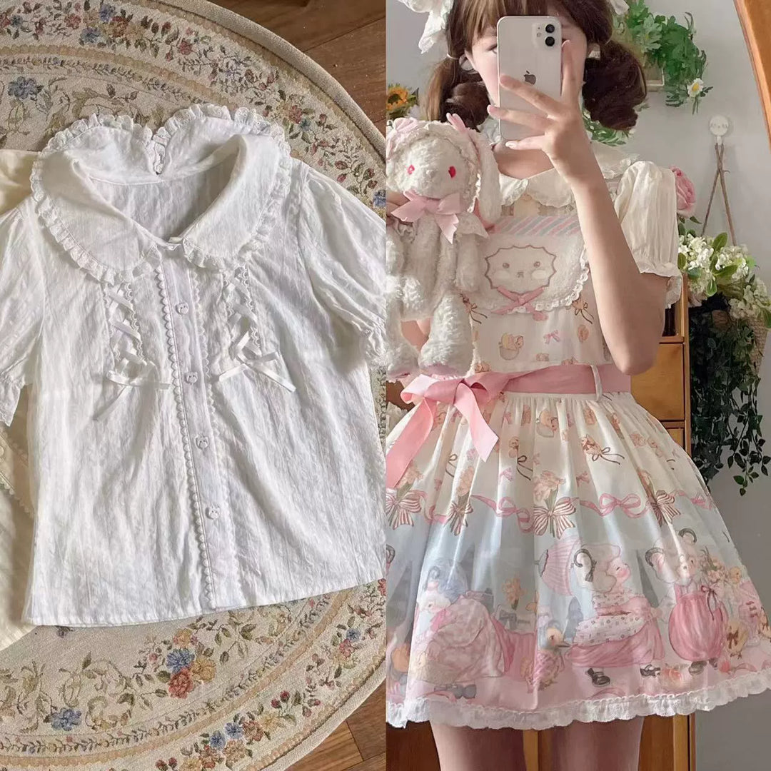 Sweet Lolita Dress With Goat Waltz Print JSK Dress Set (L M S XL) 31740:632102