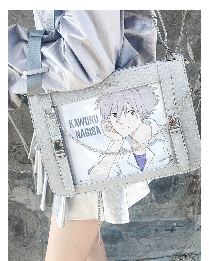 Square Crossbody Itabag, Detachable Chain 43234:779467