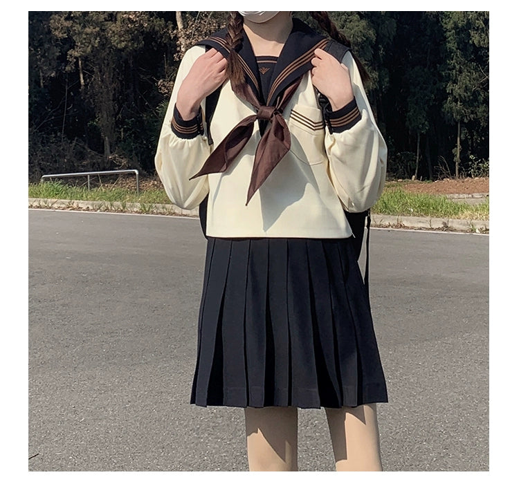 Autumn JK Uniform Sailor Top, Embroidered 43789:786059