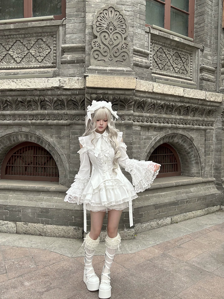 Subculture Hime Sleeve Blouse, Lace Skirt Set 45625:858398