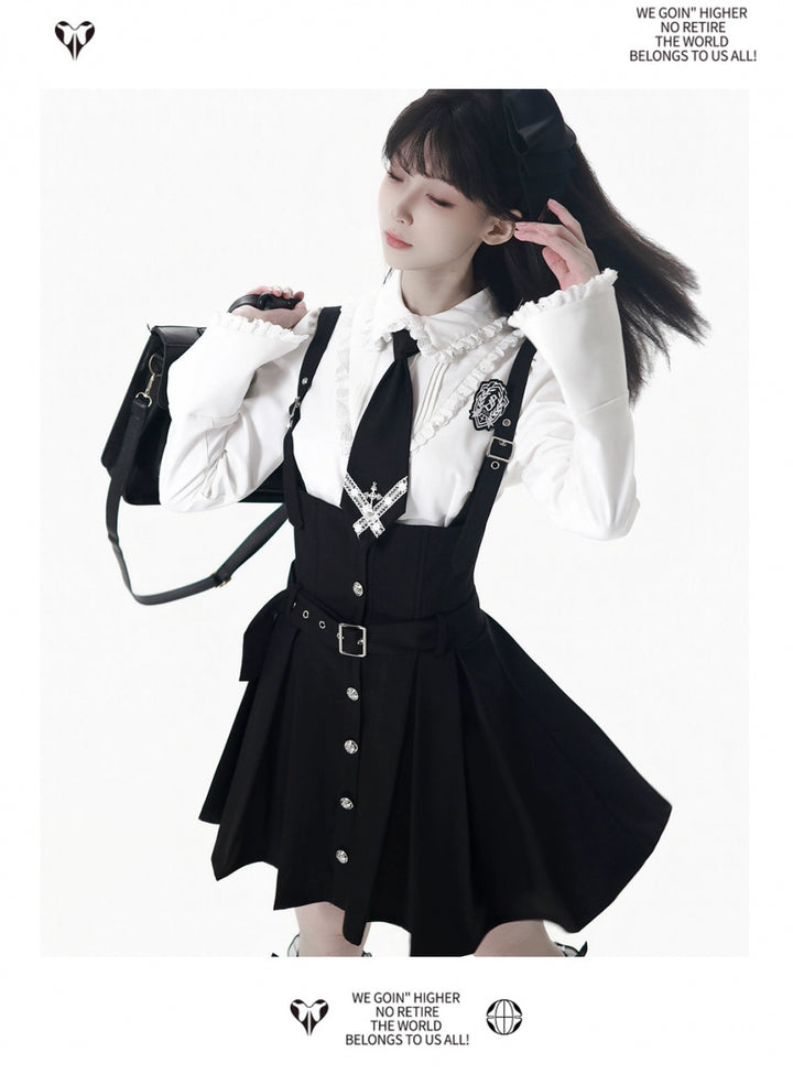 JK Uniform Striped Blazer, Blouse and Pleated Skirt 44171:800182