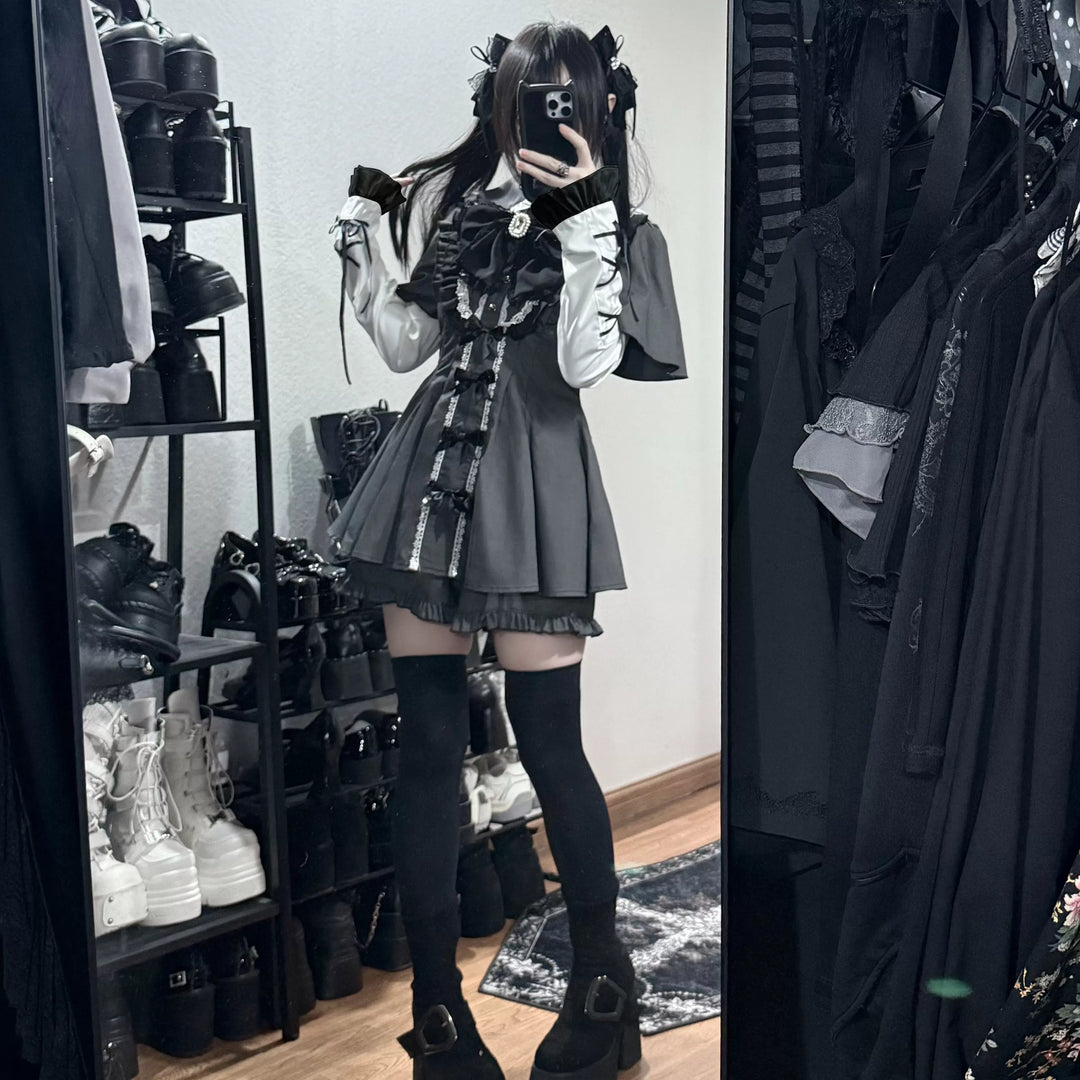 Jirai Kei Dress Set, Detachable Sleeves 45130:837193