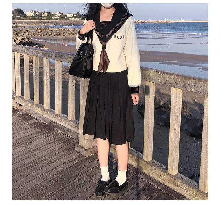 Autumn JK Uniform Sailor Top, Embroidered 43789:786067