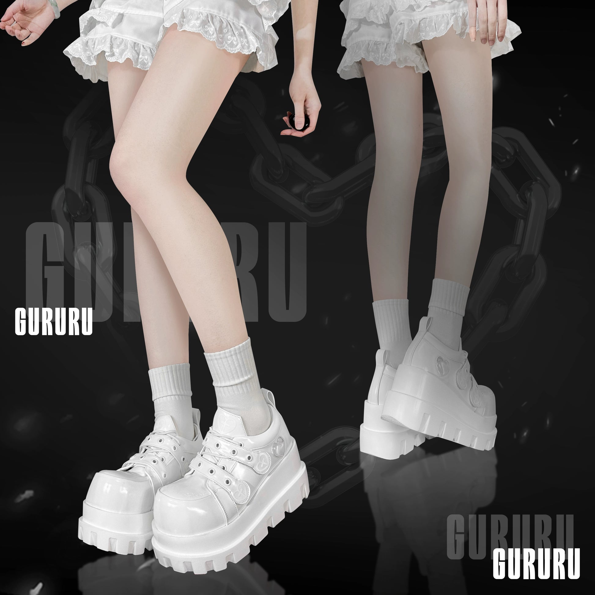 Jirai Kei Punk Fashion Cross Platform Shoes 4Colors 28958:344164