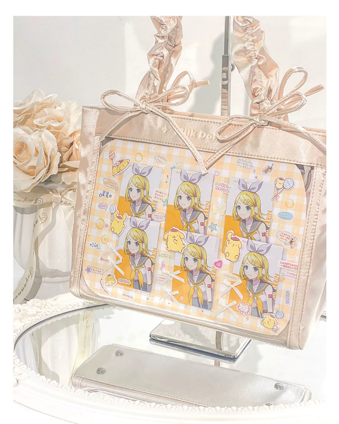 Imitation Silk Tote Itabag, Multiple Color 45430:851518