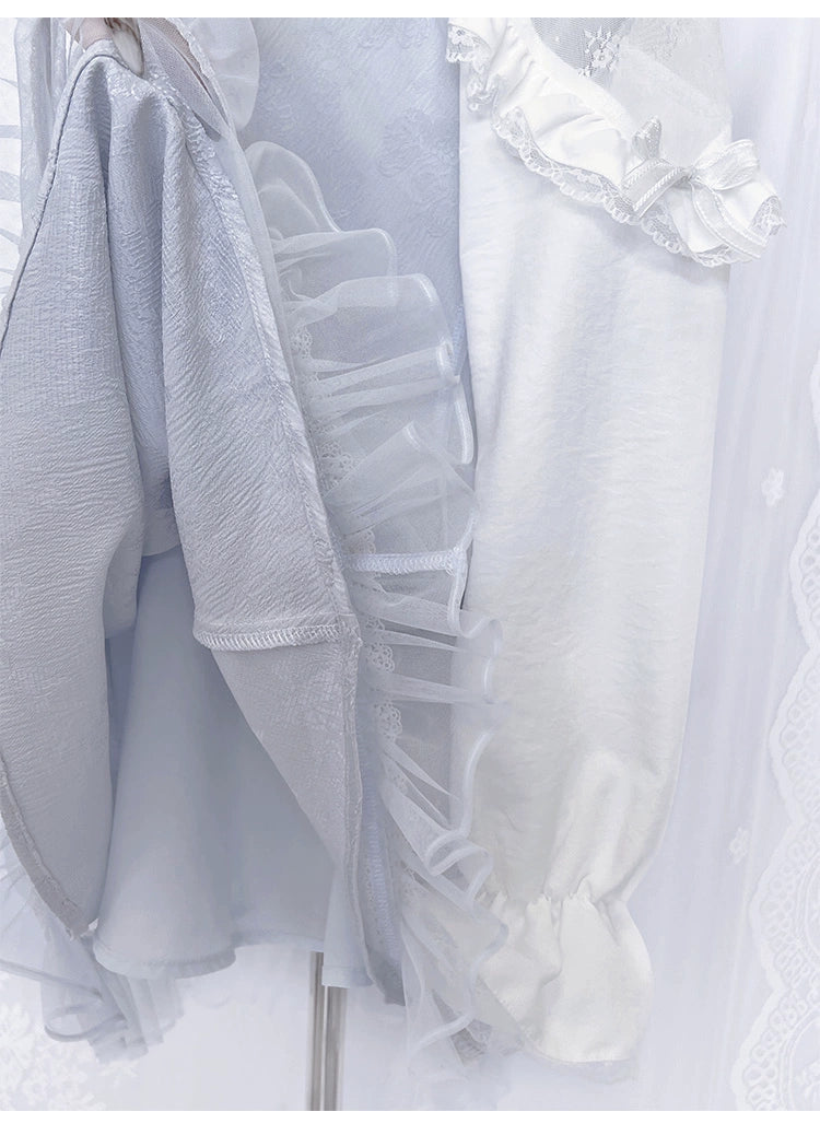 A-line Tenshi Kaiwai Dress, Lace Shoulder 43690:783185