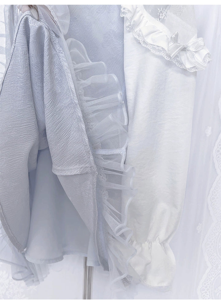 A-line Tenshi Kaiwai Dress, Lace Shoulder 43690:783185