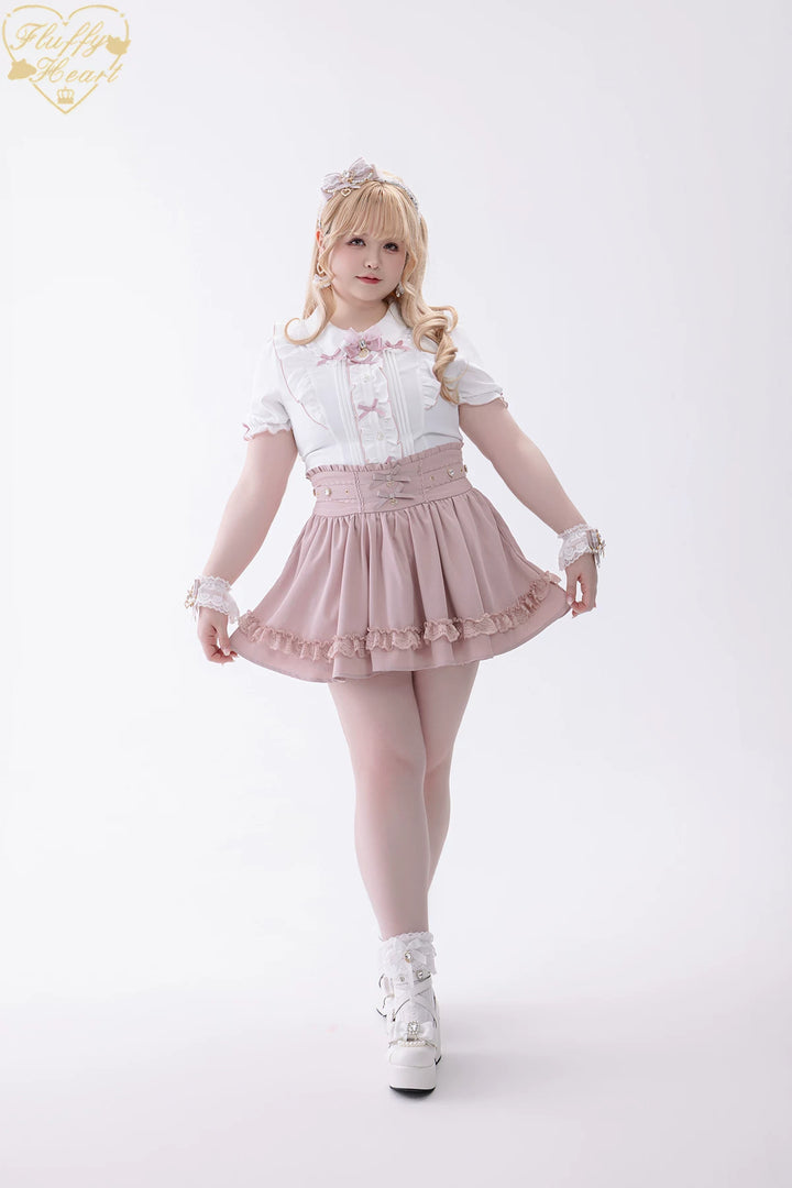 Jirai Kei High Waist Skirt, Built-in Safety Shorts 45720:860309
