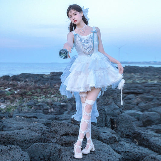 Lolita Dress Prom Dress Ballet Boned Strapless Mini Dress 36242:527906