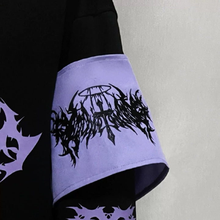 Gothic Printed Sweatshirt, Embroidery Armband 44220:804107