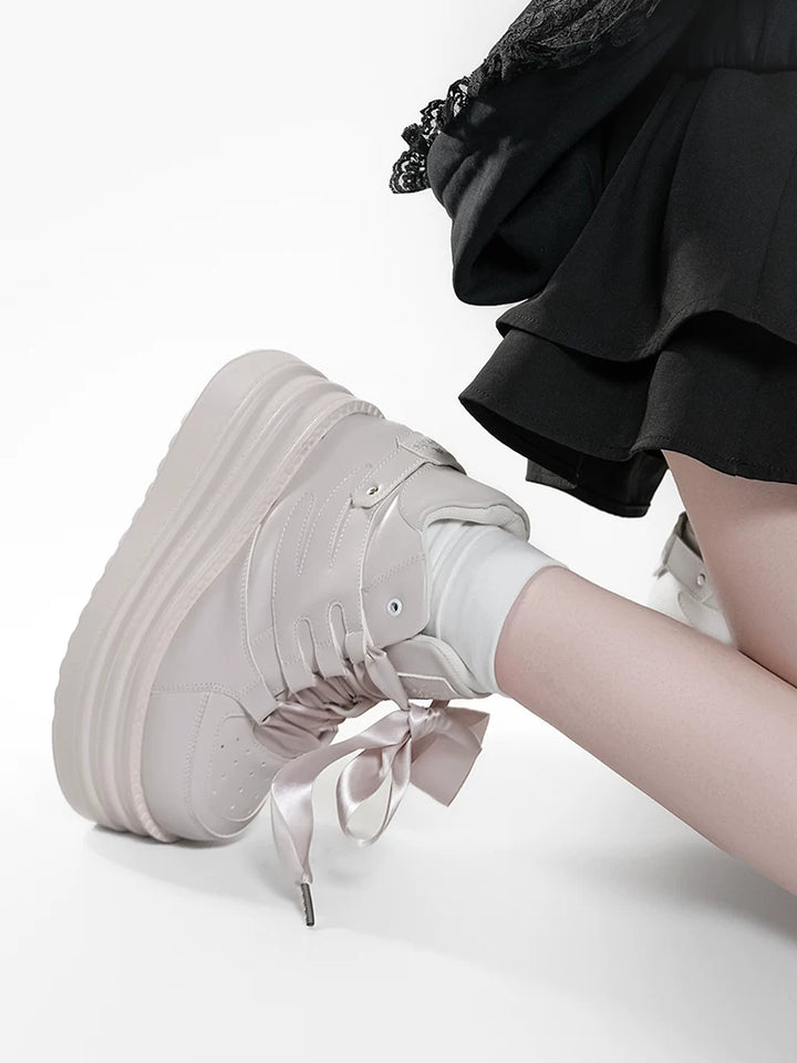 Jirai Kei High-Top Platform Shoes, Detachable Wing Decor 44333:806757