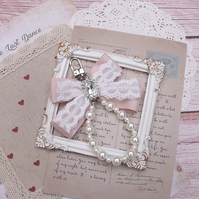 Ryousangata Wallet, Pearl Chain Bow Pendant 45070:839062