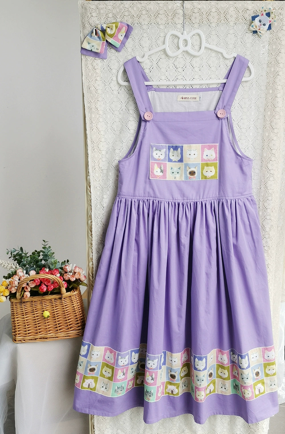 Kawaii Blue Purple Dress Summer Maxi Dress 22666:345036 22666:345036