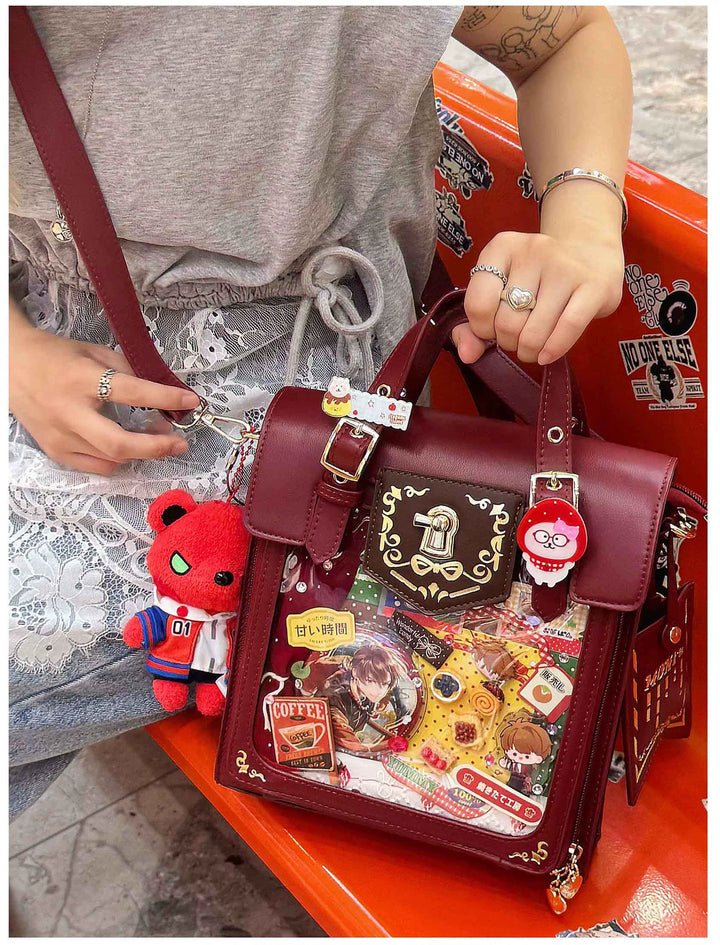 Vintage Embroidered Ita Bag, Clear Display Window 45415:846844