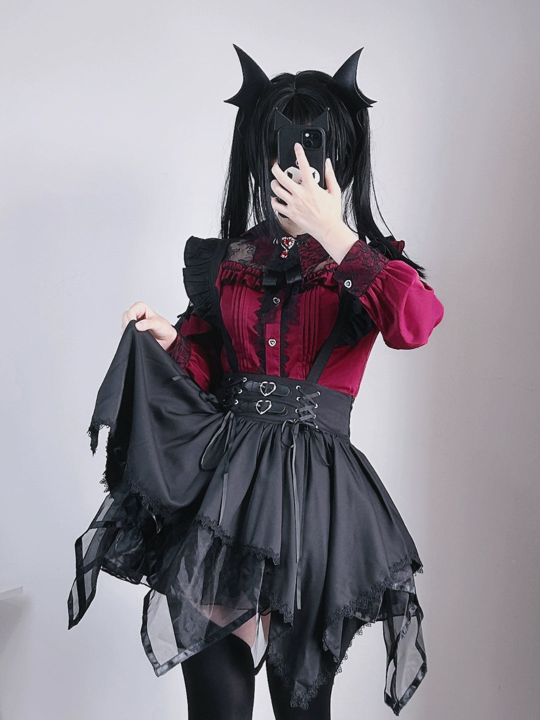 Jirai Kei Skirt Irregular Hem Skirt Multi-layered Skirt Jirai Kei Skirt Irregular Hem Skirt Multi-layered Skirt